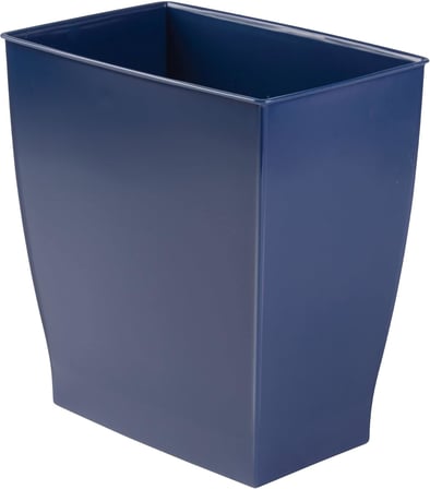Mono çöp kovası çöp kutusu – Dikdörtgen, plastik, plastik, koyu mavi, 28.4 x 18.9 x 30.3 cm