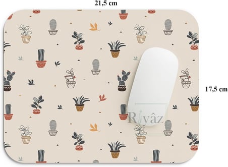 Kaktüs - Dikdörtgen Mouse Pad, 17,5 cm x 19,50 cm