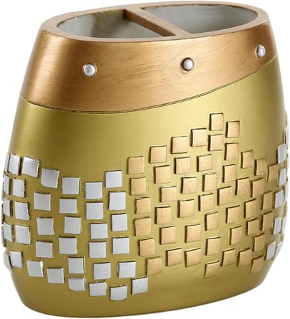 KALEMLİK ALTIN MOZAİK POLİRESİN OFİS GERECİ 10X10X5CM