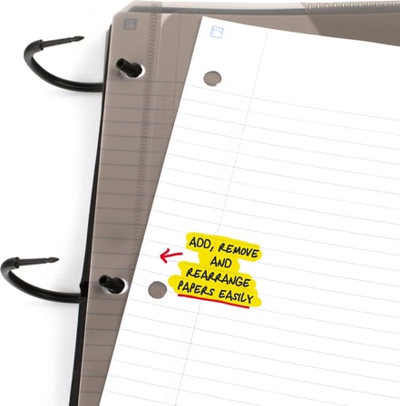 Esnek Doldurulabilir Defter + Çalışma Uygulaması, Kolej Çizgili Kağıt, 1 İnç TechLock Halkalar, Cepler, Sekmeler ve Bölücüler, 200 Yaprak Kapasitesi, Yeşil (29328AQ8)
