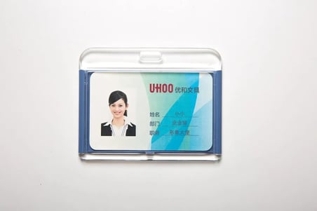 Merbah 10'lu Kılıflı Personel Kimlik Kabı - Yatay Yan Model Şeffaf Yaka Kartı Koruyucu (MRB-2251) (10, Mavi, MRB-2251)