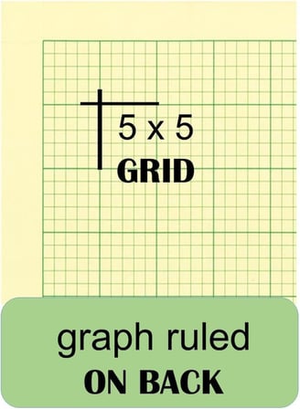 Bilgi İşlem Defteri, 5 x 5 Quad Cetvel ve Çizgisiz, 8,5 inç x 11 inç, 200 Yaprak (42389), Yeşil