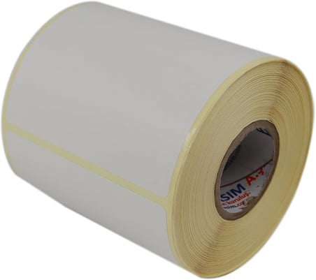 Vellum Etiket 100mm x 120mm Ruloda 400 Adet 40mm Kuka Çapında Baskısız Not Alma Etiketi