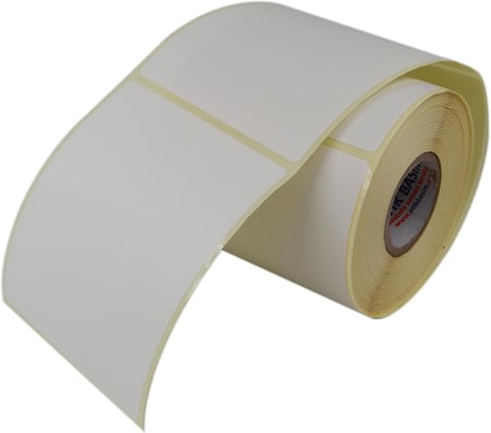 Vellum Etiket 100mm x 120mm Ruloda 400 Adet 40mm Kuka Çapında Baskısız Not Alma Etiketi
