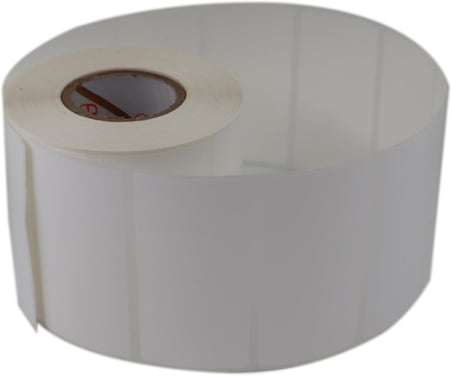PP Opak 80mm x 40mm Ruloda 1000 Adet 40mm Kuka Çapında Yırtılmaya Dayanıklı Etiket