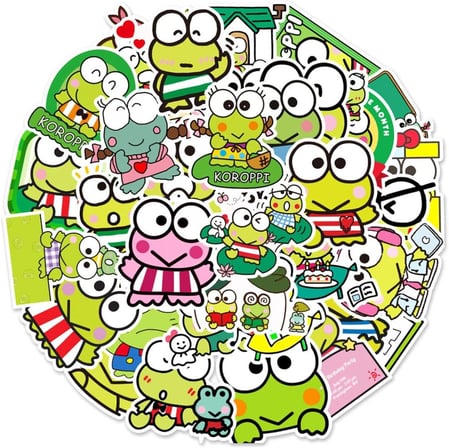 Keroppi Defter Suluk Laptop Notebook Tablet Telefon Kılıf Sticker Seti