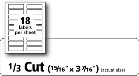 Ekstra Büyük Dosya Klasör Etiketleri, Çıkarılabilir Yapıştırıcı, Mat Beyaz, 15/16" x 3-7/16", 450 Etiket (8425)