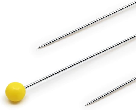 Kapitone Pins-Boyut 28 500/Paket, Sarı, 1-3/4-İnç