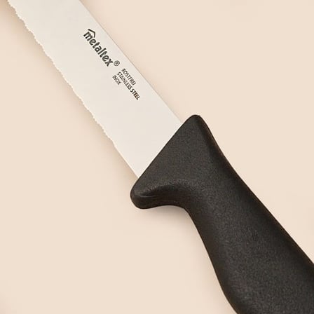 Metaltex 2'li Steak Bıçağı - Siyah - 21 cm