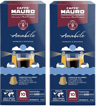 Caffe Mauro Amabile Nespresso Kapsül kahve 20 kapsul