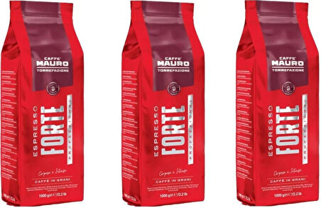 Caffe Mauro Espresso Forte Çekirdek Kahve 1 kg x 3 paket