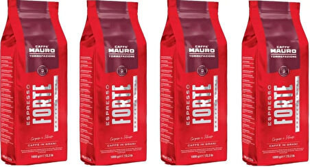 Caffe Mauro Espresso Forte Çekirdek Kahve 1 kg x 4 paket