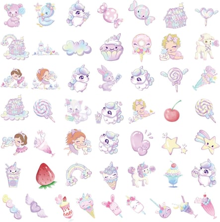 25'li Su Geçirmez Opak Sticker Seri : 21
