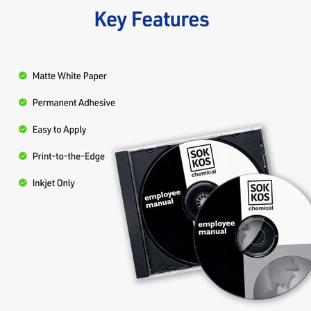 CD Labels - 100 Disc labels & 200 Spine labels