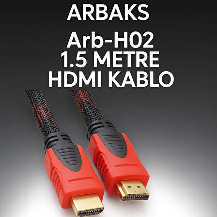 1.5 Metre Hasırlı Örgülü HDMI Kablo Arbaks Arb-H02