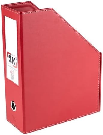 Magazinlik Suni Deri Masa Üstü Düzenleyici 23 * 30 * 9 cm. Kırmızı