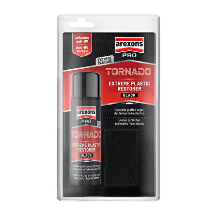 Arexons Tornado - Extreme Plastik Yenileyici Siyah 125 ml