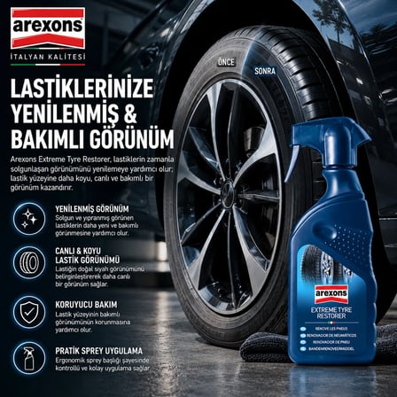 Arexons Extreme Lastik Yenileyici Koruyucu Sprey 400 ml