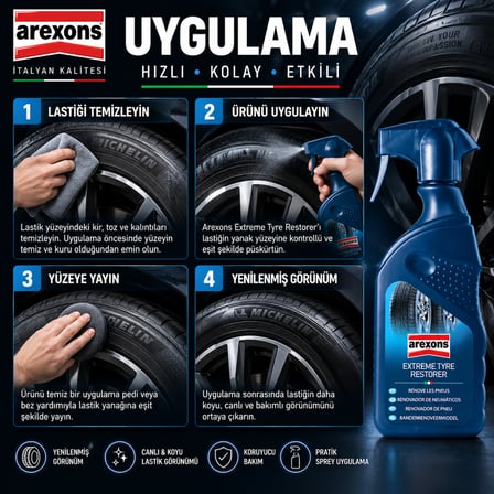 Arexons Extreme Lastik Yenileyici Koruyucu Sprey 400 ml