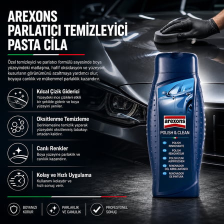 Arexons Parlatıcı Temizleyici Pasta Cila 500 ml