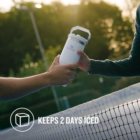 IceFlow Flip Straw Tumbler Pipetli Termos Su Şişesi 0.89 Litre - Frost | Paslanmaz Çelik