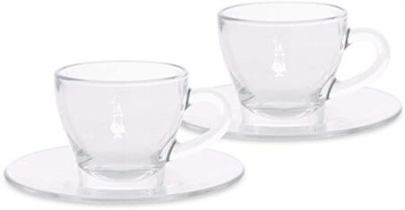 Bialetti Dcrast0007 Set 2 Cappuccıo Cups Glass