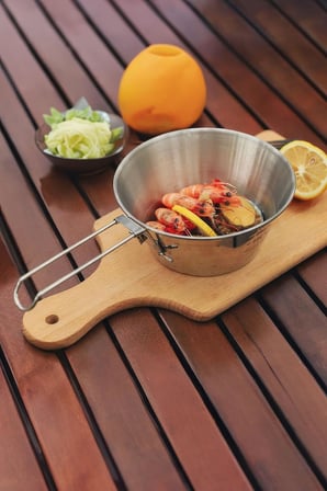 Çelik 550 ml Katlanır Kulp Ölçekli Kamp Ve Piknik Kasesi mt103