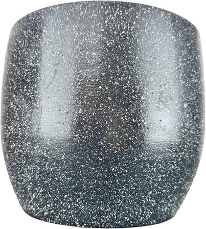 Bitki Tasarımı Ev Dekorasyon Aksesuar Gri Granit Toprak Saksı Saksılık Salon Çiçeklik - 19 CM