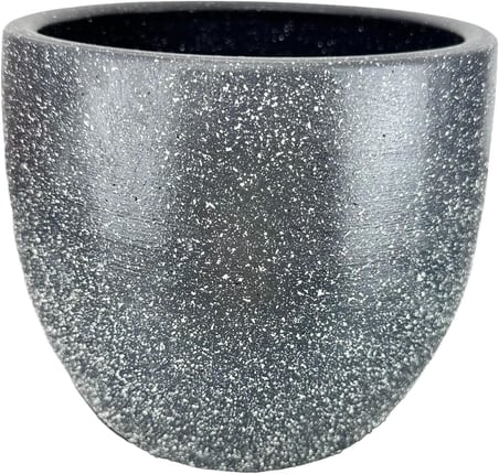 Bitki Tasarımı Ev Dekorasyon Aksesuar Gri Granit Toprak Saksı Saksılık Salon Çiçeklik - 19 CM