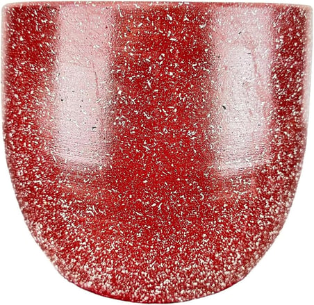 Bitki Tasarımı Ev Dekorasyon Aksesuar Bordo Granit Toprak Saksı Saksılık Salon Çiçeklik - 19 CM