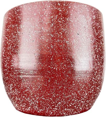Bitki Tasarımı Ev Dekorasyon Aksesuar Bordo Granit Toprak Saksı Saksılık Salon Çiçeklik - 19 CM