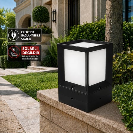 Zita Mini Ultra Set Üstü Dış Mekan Bahçe Armatürü – E27 Duy, IP54, UV Korumalı, Elektrik Bağlantılı