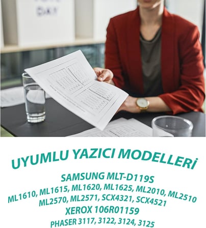 ML-1610 & XEO. 3117 SCX4521 SCX4321 ML2510 ML2010 3125 (3K) Sayfa Verimli Muadil Toner (Siyah)