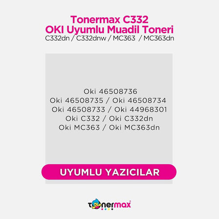 Oki Uyumlu C332 Muadil Toner Takım