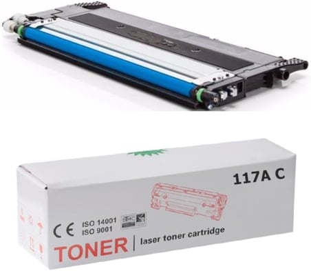 HP UYUMLU W2071A (117A) MAVİ ÇİPSİZ Muadil Toner