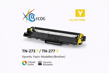 BROTHER uyumlu TN-277 Sarı Yüksek Kapasiteli Muadil Toner