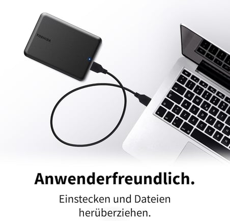 Canvio Partner 1 TB taşınabilir 2, 5 inç harici HDD, USB 3.2 Gen 1, Mac ve Windows ile uyumlu, USB ile çalışır