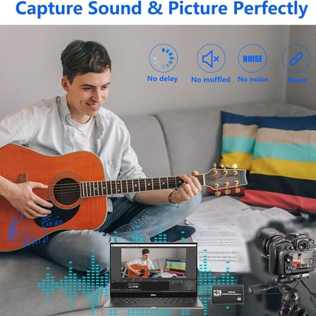 HDMI to USB 3.0 Video Capture Kartı Ses ve Görüntü Yakalama | 4K 60FPS Görüntü Aktarma, Ekstra Güç Gerektirmez, PS3 PS4 PS5 Xbox, Windows ve OS X ile Uyumlu Yayın Kayıt Cihazı, ZR1285, Siyah