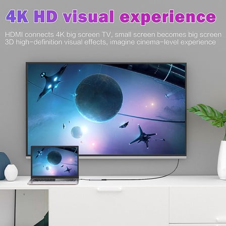 USB C HUB, MacBook Pro ve Hava Aksesuarları için Çoklu Bağlantı Noktalı USB C Adaptörü, 4K HDMI, USB 3.0, SD/TF Kart Okuyucu, 100W PD Dizüstü Bilgisayar ve Diğer C Tipi Cihazlar için Uyumlu