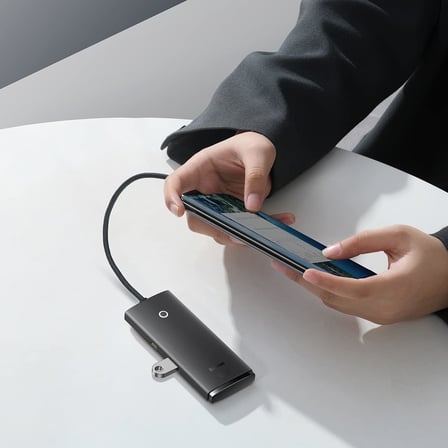 Lite 4in1 Multifonksiyonel Type-C Hub Dock Station Siyah