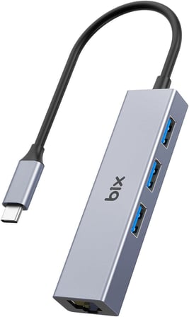 BXC06HB Type-C'den 3 Bağlantı Noktalı Gigabit Ethernet USB 3.2 Hub