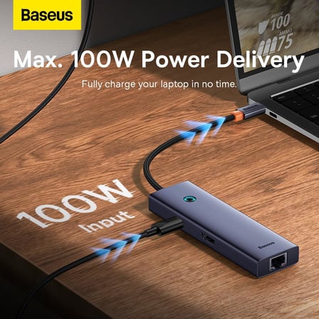 7w1 UltraJoy 7 Bağlantı Noktalı Hub (USB-C'den 1xHDMI4K@30Hz+2xUSB 3.0+1xPD+RJ45+SD/TF3.0)