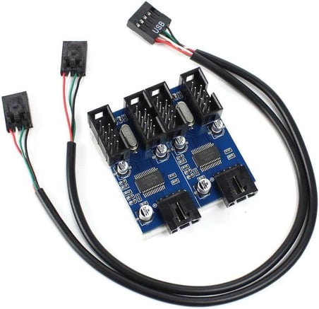 9 Pin USB Çoklayıcı Anakart Için 4 Port USB 2.0 Çoklayıcı