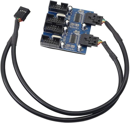 9 Pin USB Çoklayıcı Anakart Için 4 Port USB 2.0 Çoklayıcı