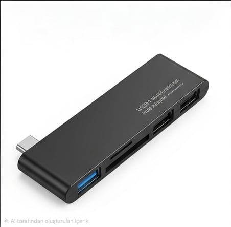 5 in 1 Type-C Hub Adaptör - USB 3.1 Süper Hızlı Veri Aktarımı, SD & MicroSD (TF) Çift Kart Okuyucu, 2 Port USB 2.0 Çoklu Dönüştürücü, MacBook, Laptop ve Tablet Uyumlu Kart Okuyucu Hub