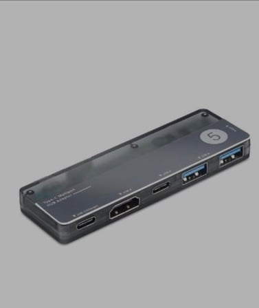 Type-C Multiport Hub Adaptör, HDMI, USB-A, USB-C, 5 in 1
