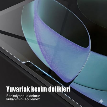 Samsung Galaxy Tab S9 Fe Plus İle Uyumlu Tablet Temperli Cam Ekran Koruyucu Kırılmaz Cam Koruma TBK-01