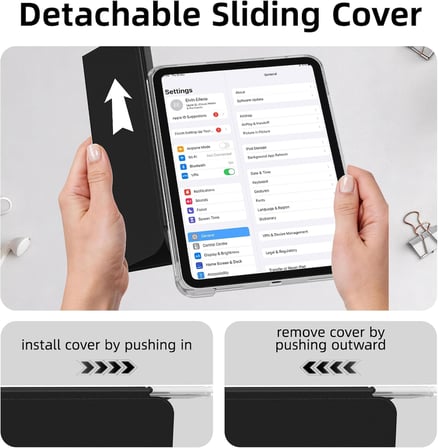 iPad Air 11 inç M4/M3/M2, Air 5th/4th Gen 10.9 inç için Şeffaf Kılıf