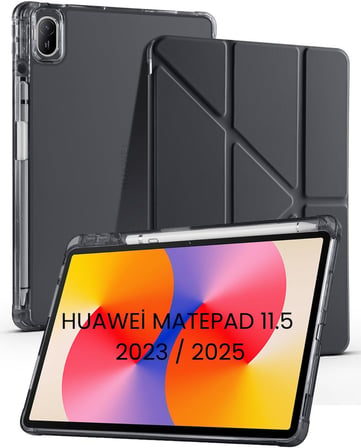 Huawei Matepad 11.5 2025/2023 ile Uyumlu Kalem Bölmeli Tablet Kılıf + Ekran Koruyucu + Kalem 3'lü Set