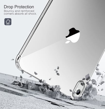 iPad 11. Nesil (A16) / 10. Nesil Uyumlu Köşe Korumalı Şeffaf Esnek Antishock Kılıf Şeffaf